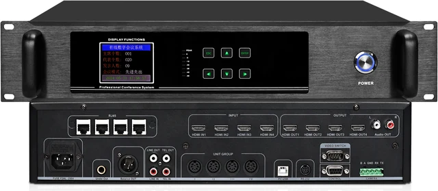 Digital Conference Controller with Built-In Matrix
