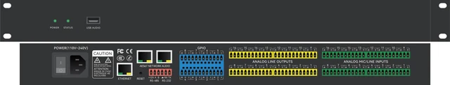 16 x 16 Networked Digital Audio Processor